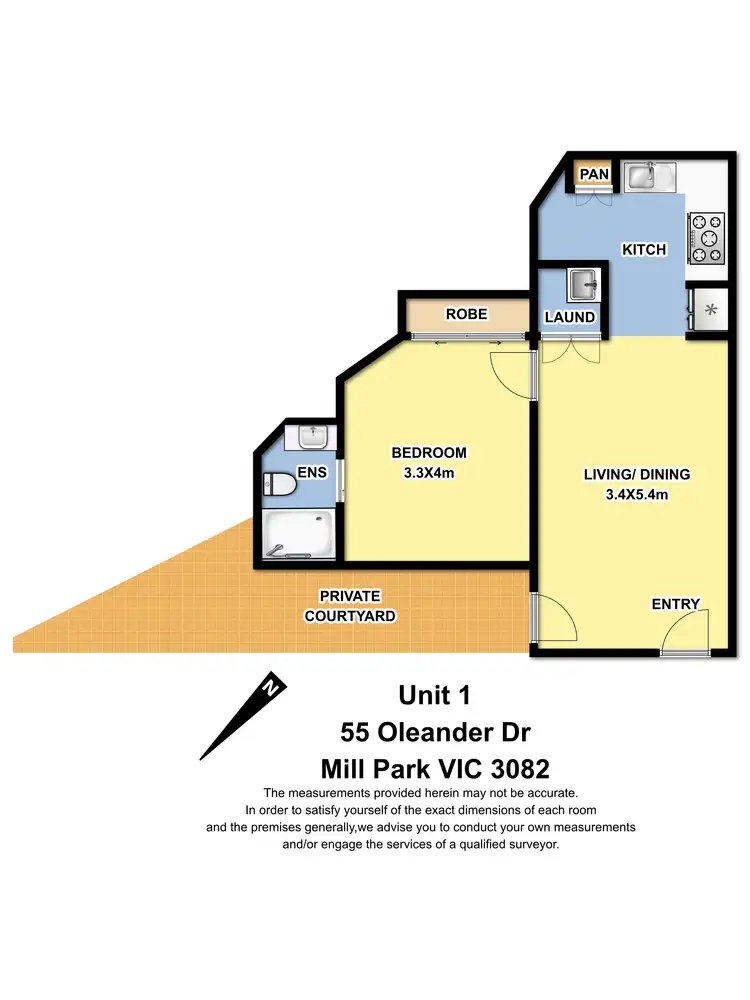 Floorplan of Homely apartment listing, G01/55 Oleander Drive, Mill Park VIC 3082