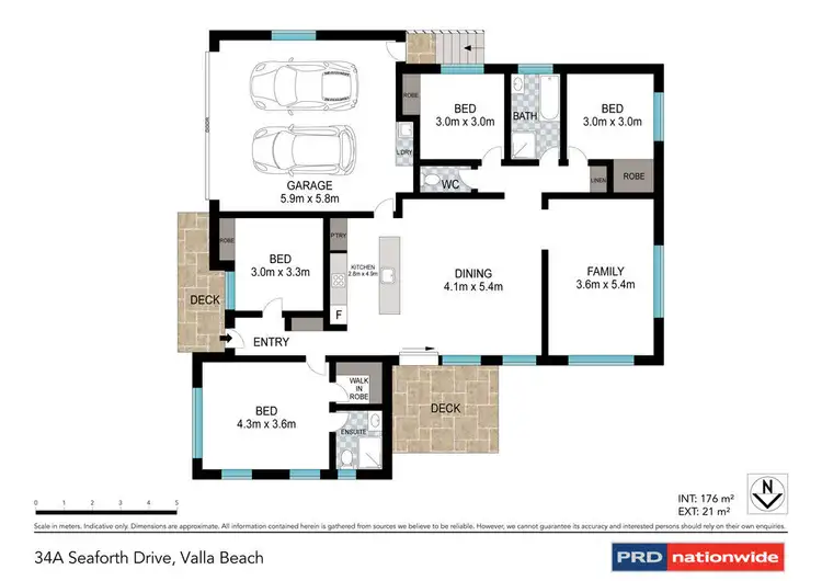 Floorplan of Homely house listing, 34A Seaforth Drive, Valla Beach NSW 2448