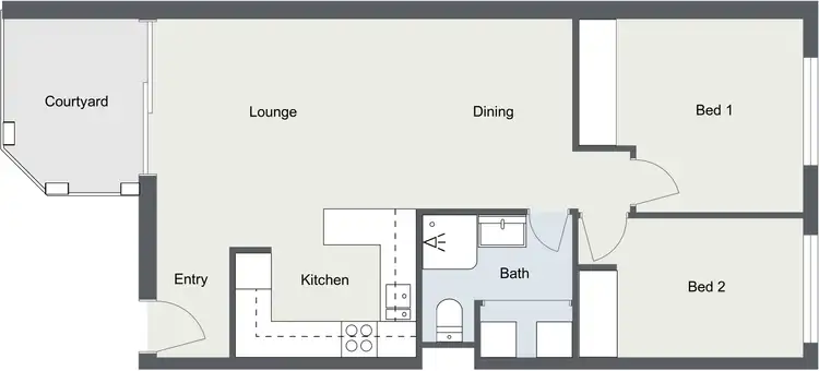 Floorplan of Homely apartment listing, 45/22 Archibald Street, Lyneham ACT 2602