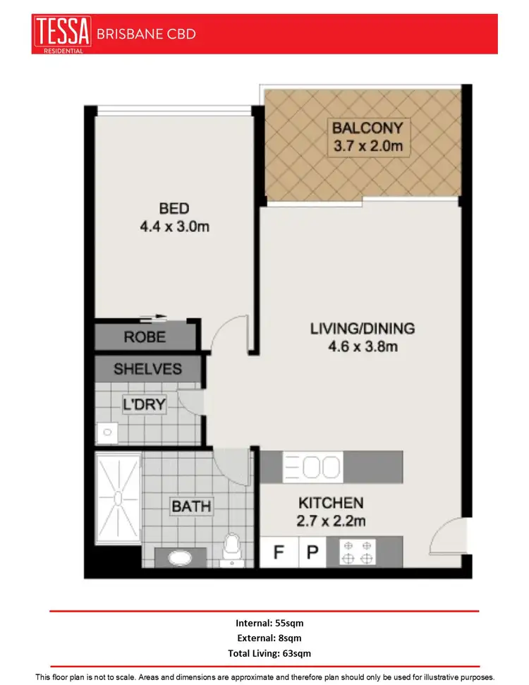 Floorplan of Homely apartment listing, 1610/128 Charlotte Street, Brisbane City QLD 4000