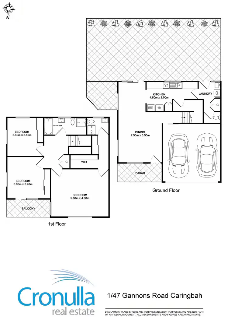 Floorplan of Homely townhouse listing, 1/47-49 Gannons Road, Caringbah NSW 2229