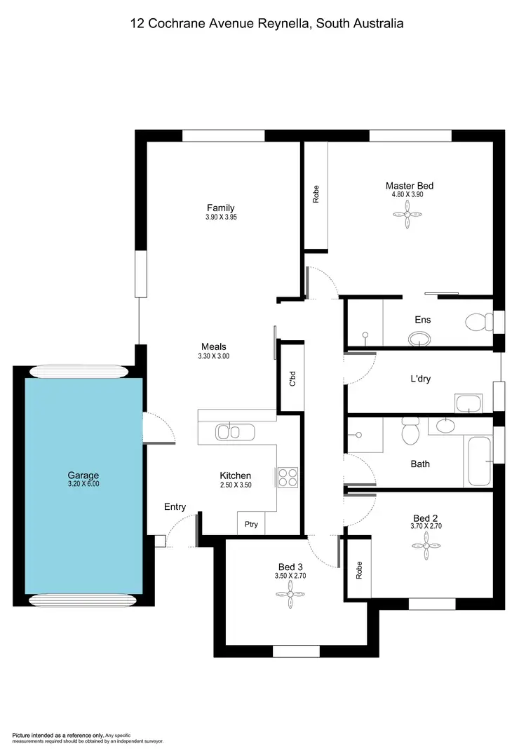 Floorplan of Homely house listing, 12 Cochrane Avenue, Reynella SA 5161