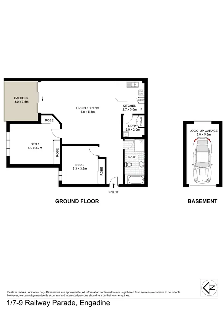 Floorplan of Homely unit listing, 1/7-9 Railway Parade, Engadine NSW 2233