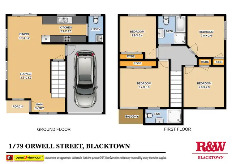 Floorplan of Homely townhouse listing, 1/79 Orwell Street, Blacktown NSW 2148
