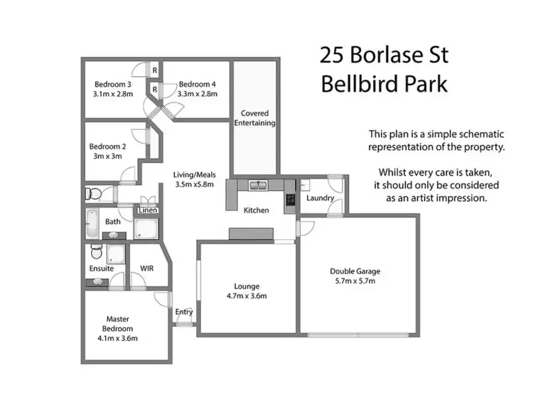 Floorplan of Homely house listing, 25 Borlase Street, Bellbird Park QLD 4300