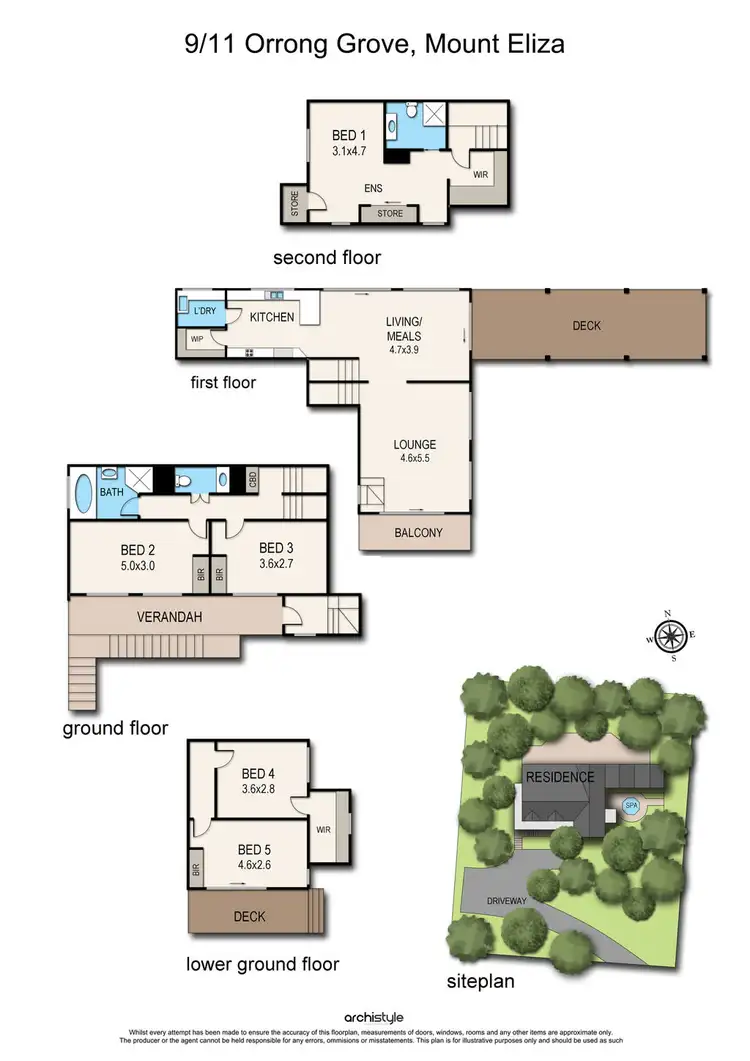Floorplan of Homely house listing, 9 - 11 Orrong Grove, Mount Eliza VIC 3930