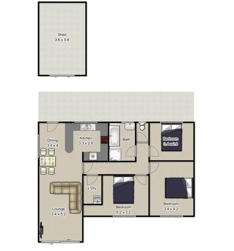 Floorplan of Homely house listing, 4 Innes Street East, Strahan TAS 7468