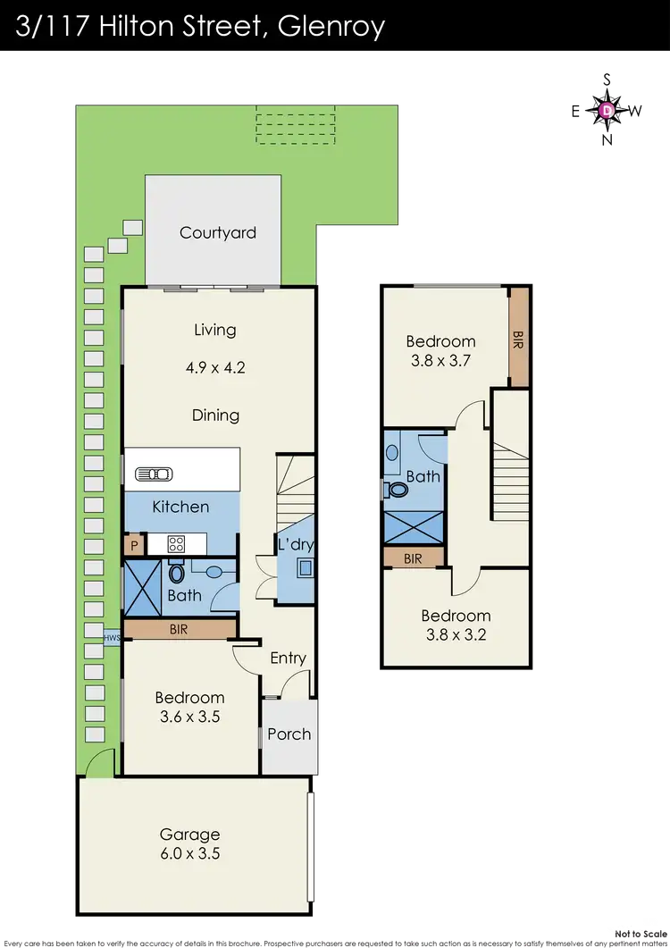 Floorplan of Homely townhouse listing, 2/117 Hilton Street, Glenroy VIC 3046