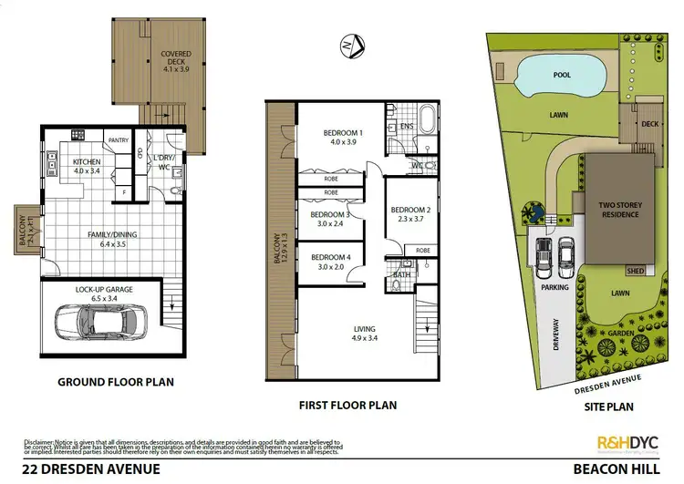 Floorplan of Homely house listing, 22 Dresden Avenue, Beacon Hill NSW 2100