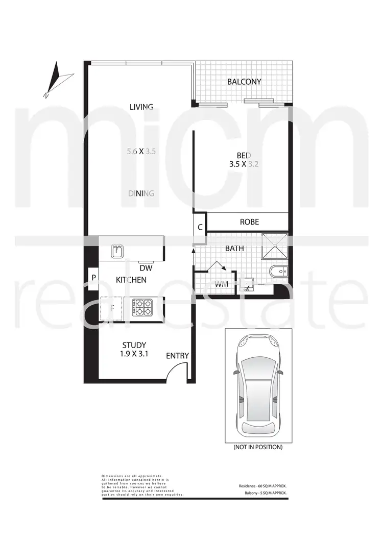 Floorplan of Homely apartment listing, 2606/63 Whiteman Street, Southbank VIC 3006