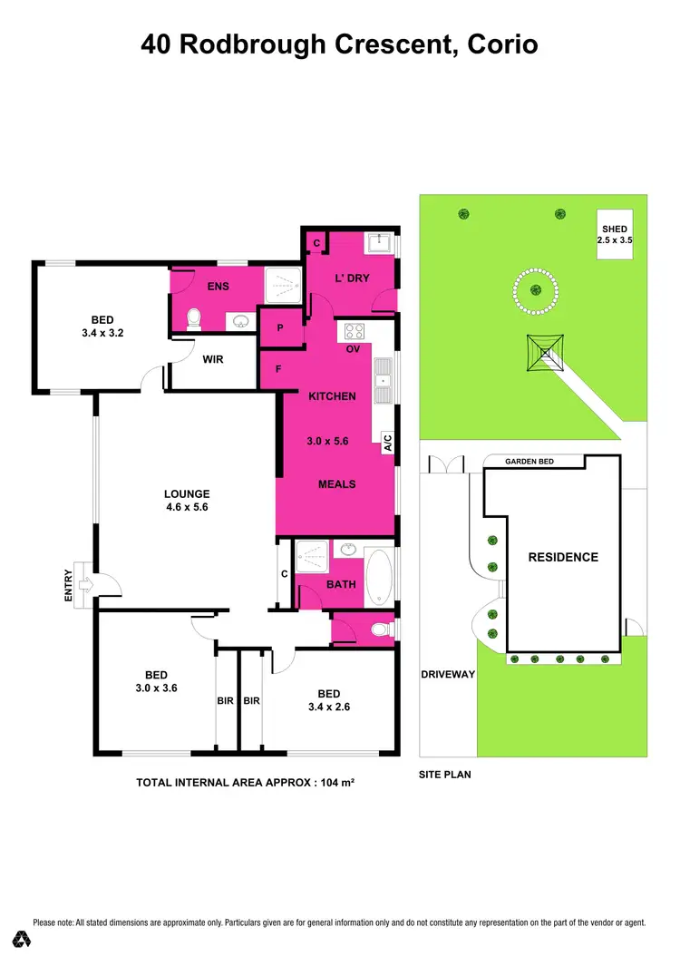 Floorplan of Homely house listing, 40 Rodbrough Crescent, Corio VIC 3214