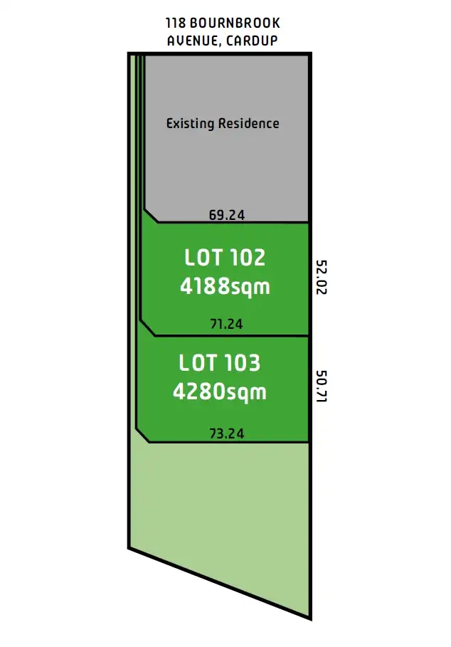 Floorplan of Homely land listing, Lot 103 118 Bournbrook Avenue, Cardup WA 6122