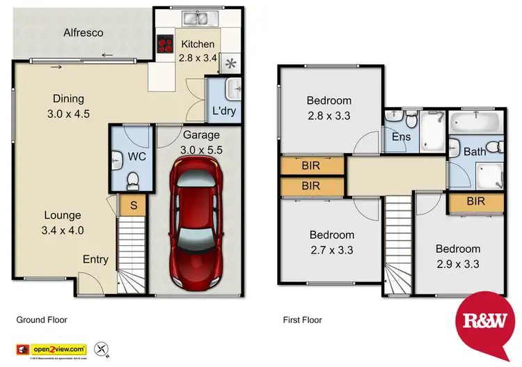 Floorplan of Homely townhouse listing, 2/64 Hartington Street, Rooty Hill NSW 2766