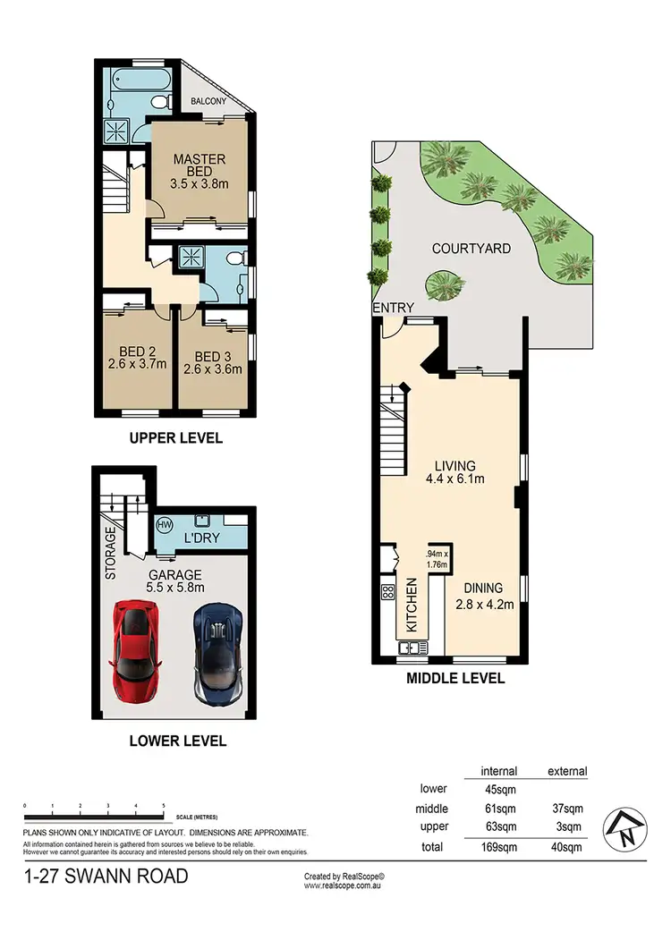 Floorplan of Homely townhouse listing, 1/27 Swann Road, Taringa QLD 4068