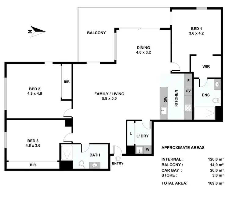 Floorplan of Homely apartment listing, 2203/237 Adelaide Terrace, Perth WA 6000