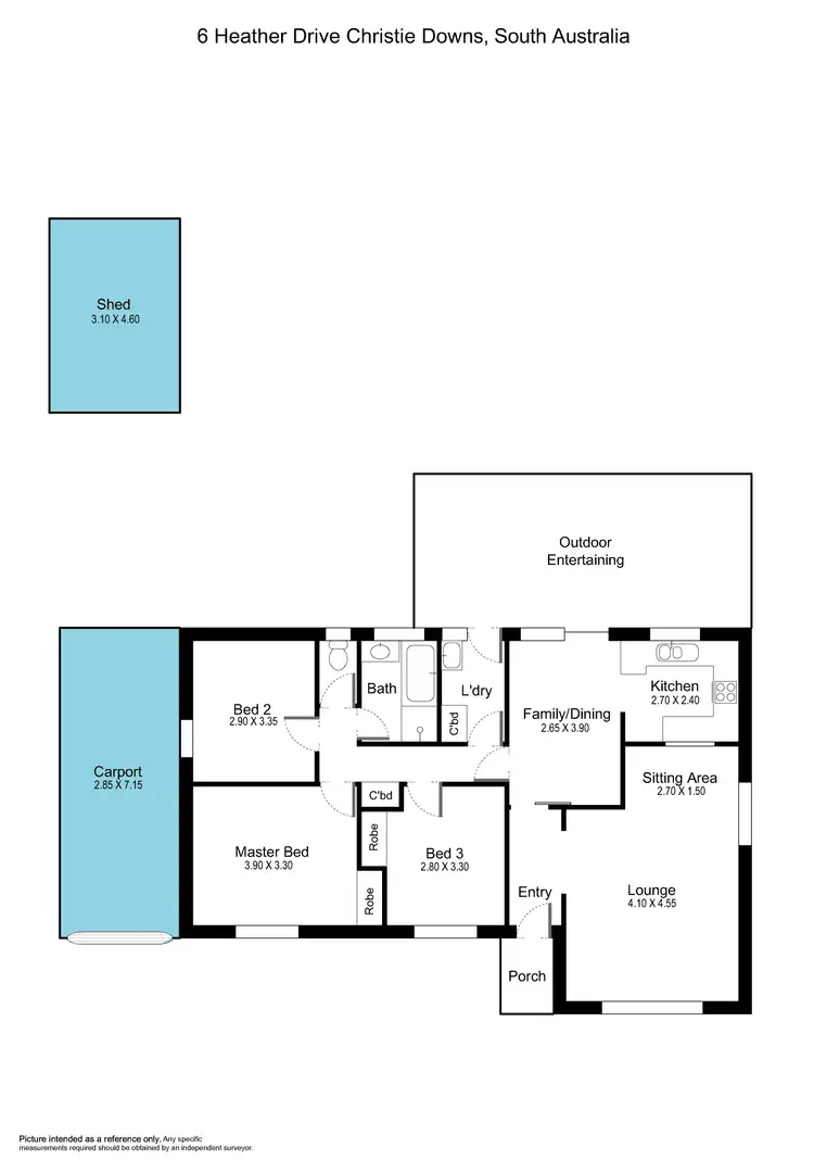 Floorplan of Homely house listing, 6 Heather Drive, Christie Downs SA 5164