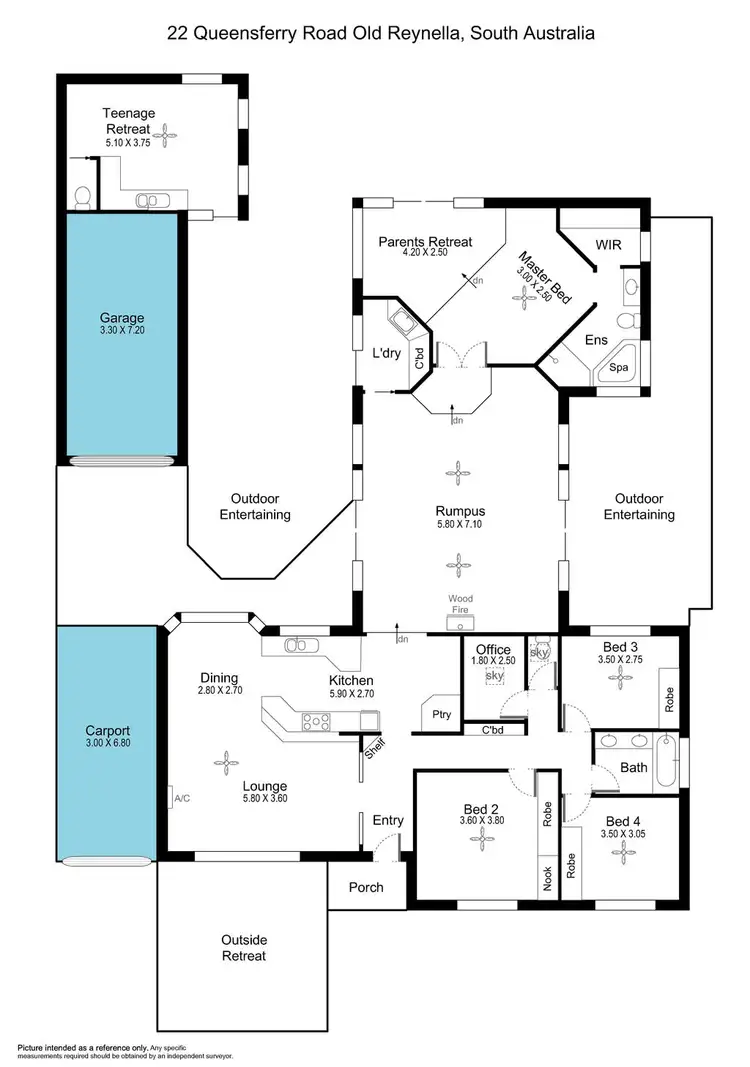 Floorplan of Homely house listing, 22 Queensferry Road, Old Reynella SA 5161