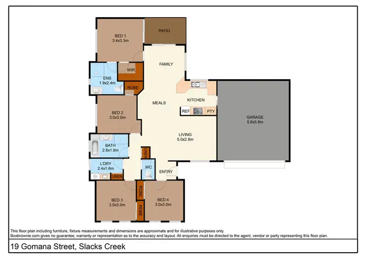 Floorplan of Homely house listing, 19 Gomana Street, Slacks Creek QLD 4127