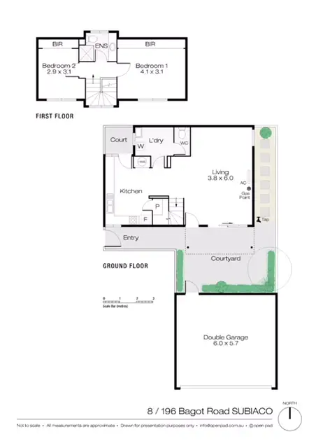 Floorplan of Homely unit listing, 8/196 Bagot Road, Subiaco WA 6008