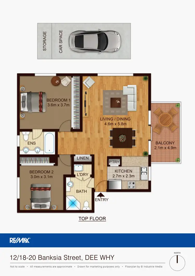 Floorplan of Homely unit listing, 12/18-20 Banksia St, Dee Why NSW 2099