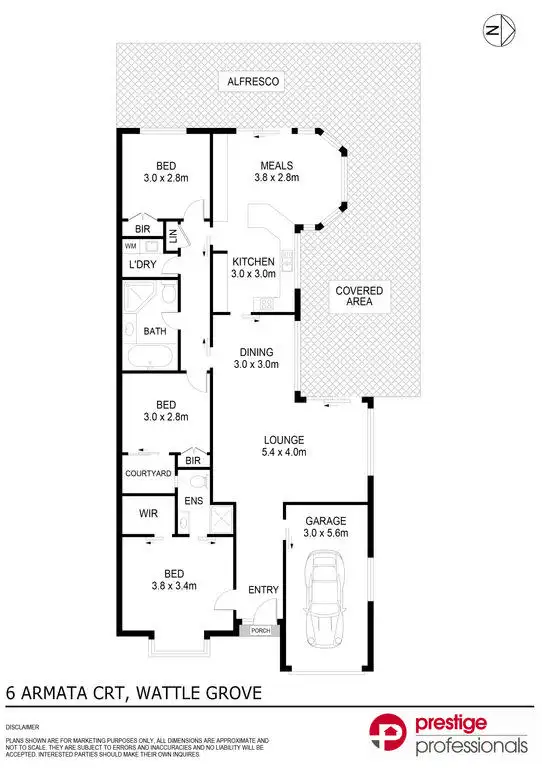 Floorplan of Homely house listing, 6 Armata Court, Wattle Grove NSW 2173