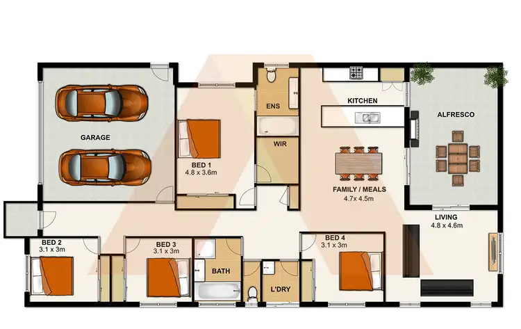 Floorplan of Homely house listing, 14 Flametree Crescent, Berrinba QLD 4117