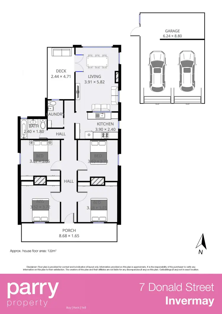 Floorplan of Homely house listing, 7 Donald Street, Invermay TAS 7248