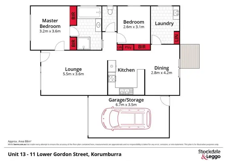 Floorplan of Homely unit listing, 13/11 Lower Gordon Street, Korumburra VIC 3950
