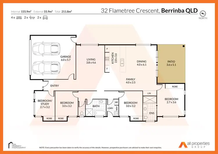 Floorplan of Homely house listing, 32 Flametree Cres, Berrinba QLD 4117