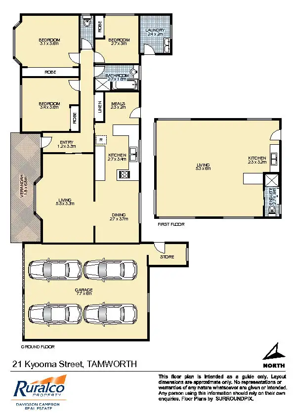 Floorplan of Homely house listing, 21 Kyooma Street, Tamworth NSW 2340