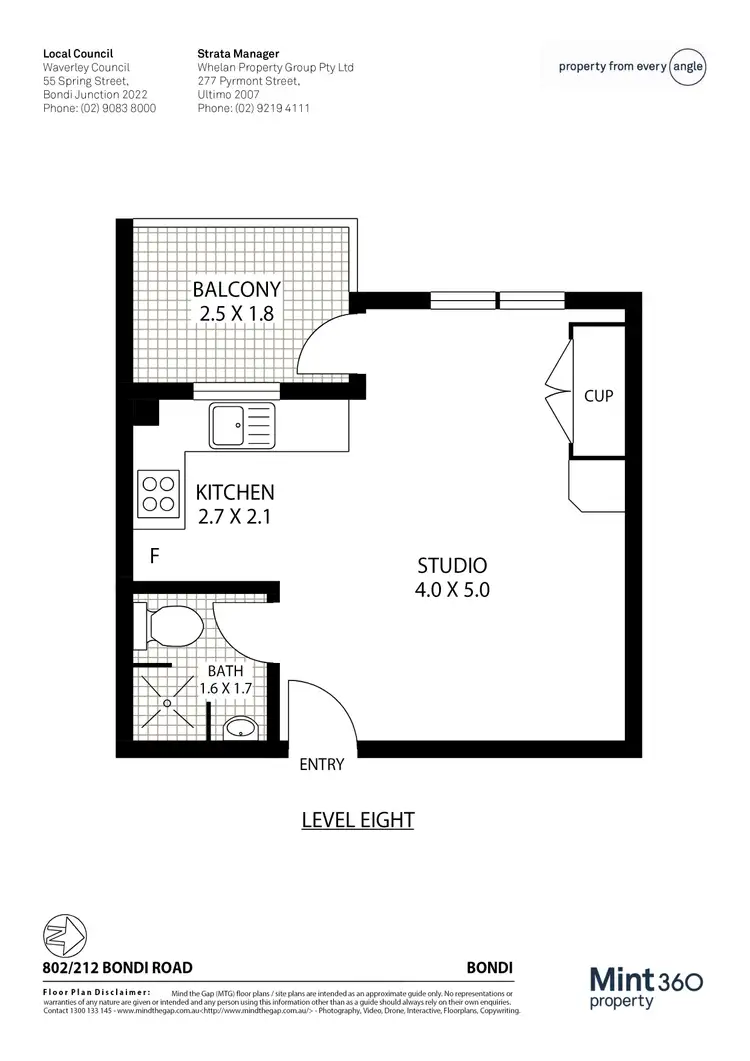 Floorplan of Homely apartment listing, 802/212 Bondi Road, Bondi NSW 2026