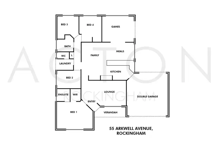 Floorplan of Homely house listing, 55 Arkwell Avenue, Rockingham WA 6168
