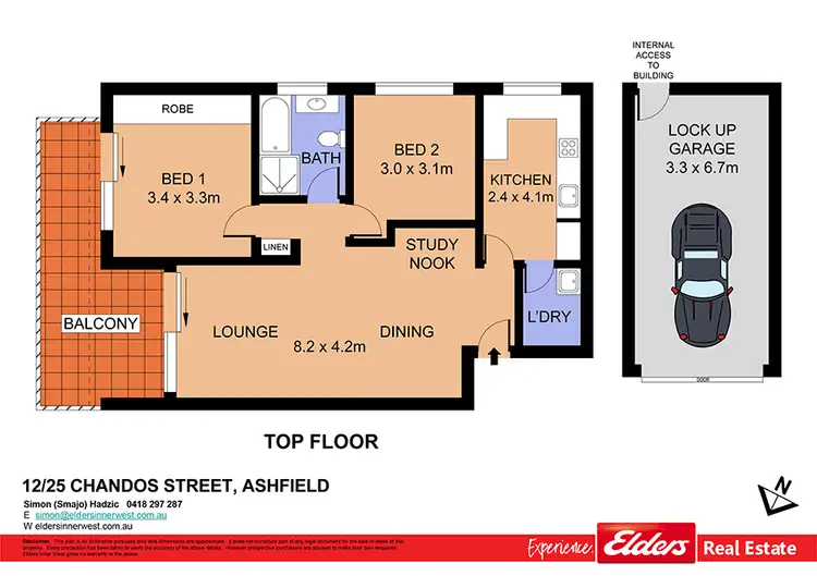 Floorplan of Homely unit listing, 12/25 Chandos Street, Ashfield NSW 2131