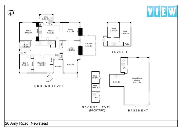 Floorplan of Homely house listing, 26 Amy Road, Newstead TAS 7250