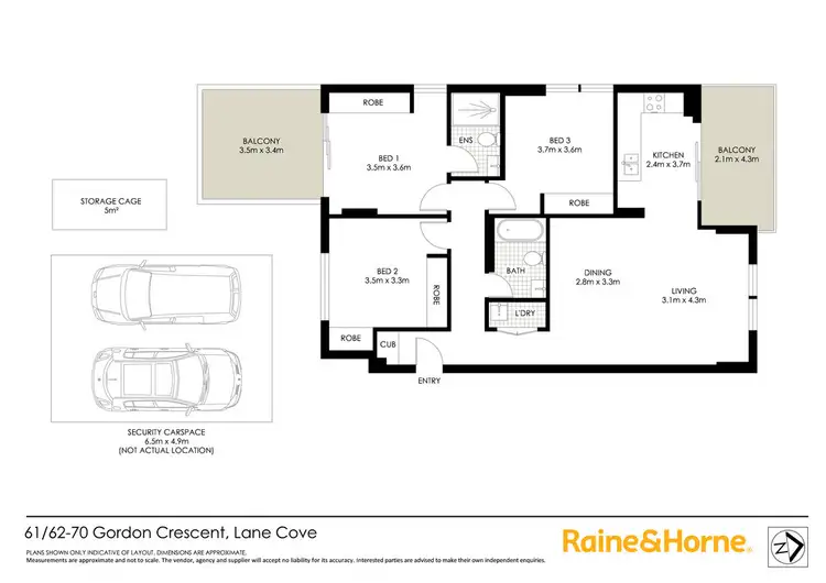 Floorplan of Homely apartment listing, 61/62-70 Gordon Crescent, Lane Cove NSW 2066