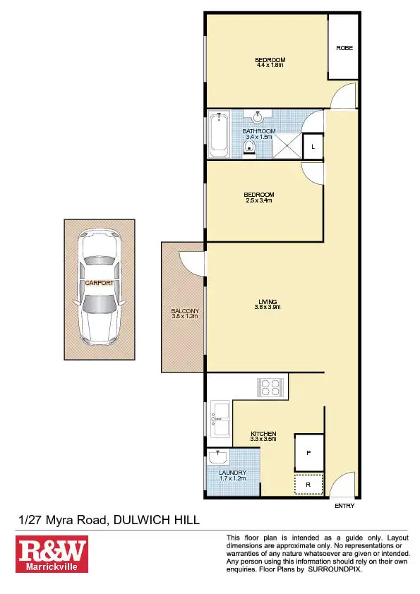 Floorplan of Homely unit listing, 1/27 Myra Road, Dulwich Hill NSW 2203