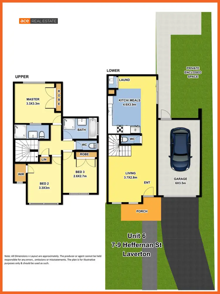 Floorplan of Homely townhouse listing, 6/7-9 Heffernan Street, Laverton VIC 3028