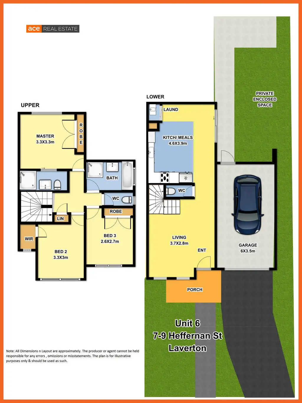 Floorplan of Homely townhouse listing, 6/7-9 Heffernan Street, Laverton VIC 3028