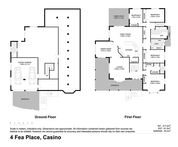 Floorplan of Homely house listing, 4 Fea Place, Casino NSW 2470