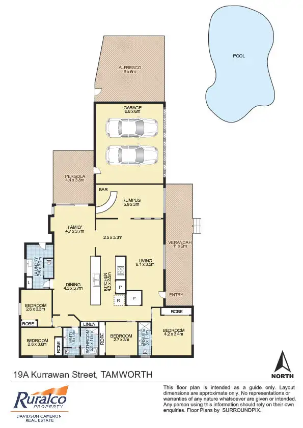 Floorplan of Homely rural property listing, 19a Kurrawan Street, Tamworth NSW 2340