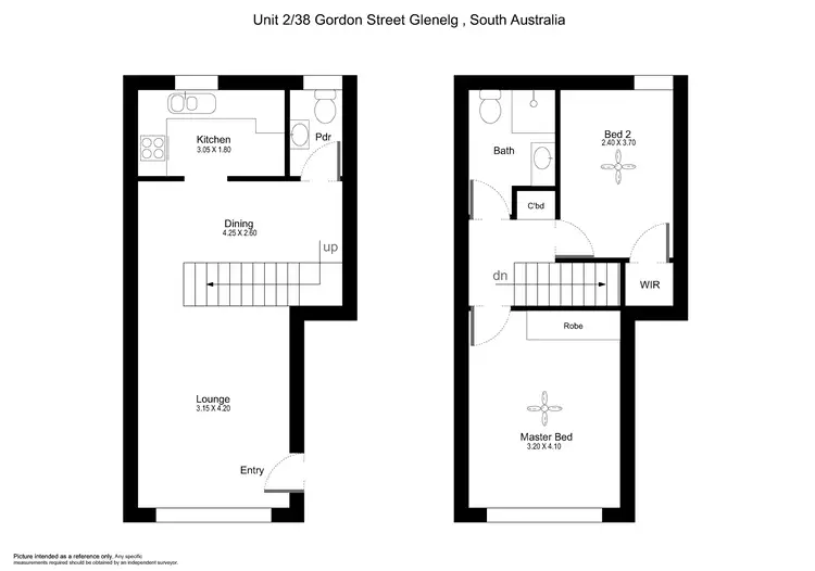 Floorplan of Homely unit listing, 2/38 Gordon Street, Glenelg SA 5045