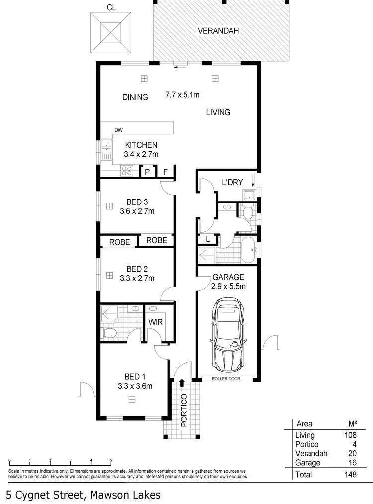 Floorplan of Homely house listing, 5 Cygnet Street, Mawson Lakes SA 5095