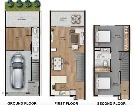 Floorplan of Homely townhouse listing, 1-18/2 Selby Street, Kurralta Park SA 5037