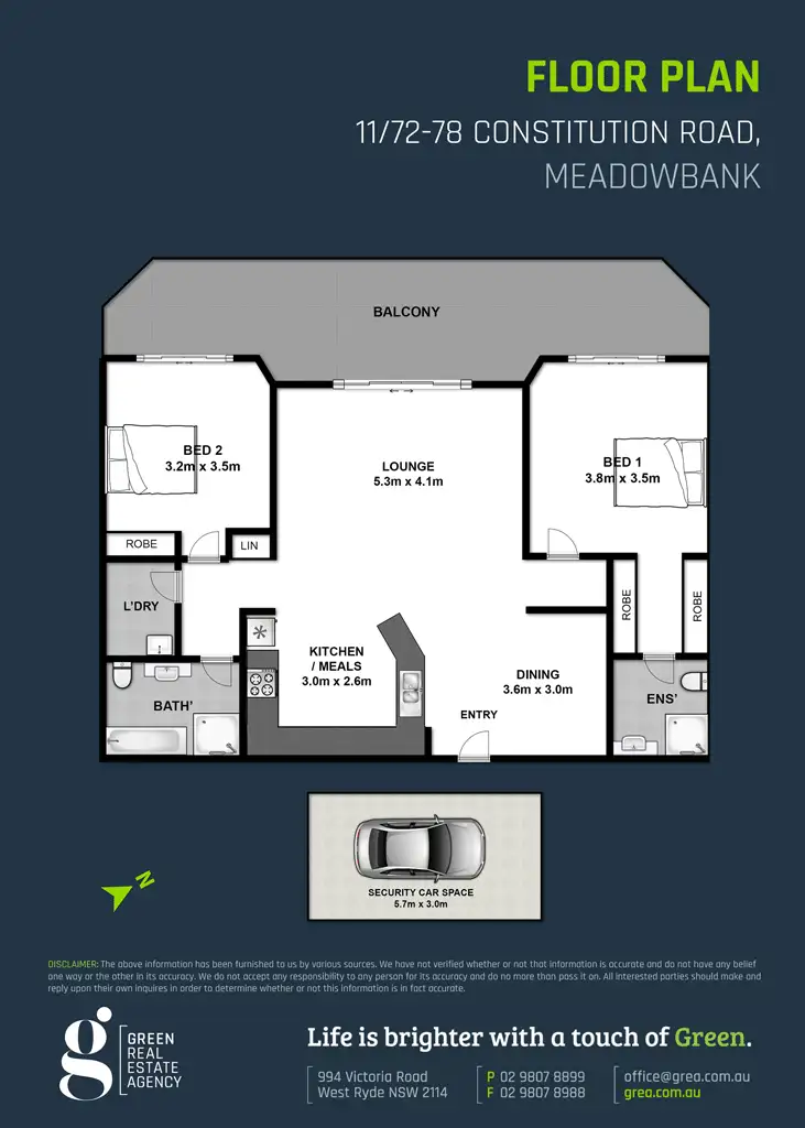 Floorplan of Homely apartment listing, 11/72-78 Constitution Road, Meadowbank NSW 2114