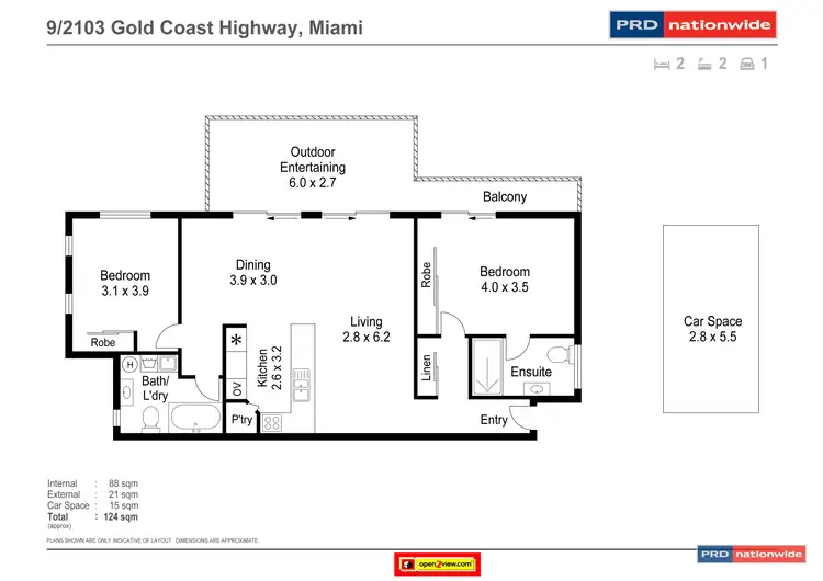 Floorplan of Homely unit listing, 9/2103 Gold Coast Highway, Miami QLD 4220