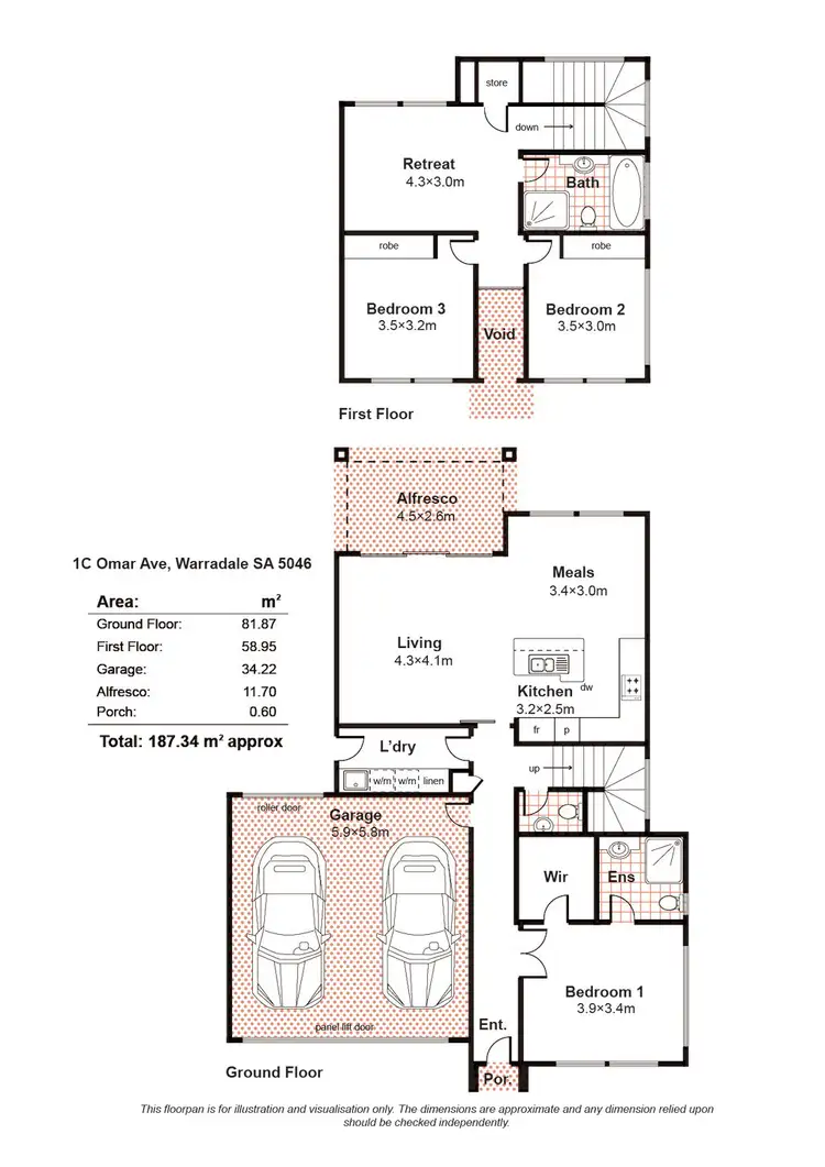 Floorplan of Homely house listing, 1C Omar Avenue, Warradale SA 5046
