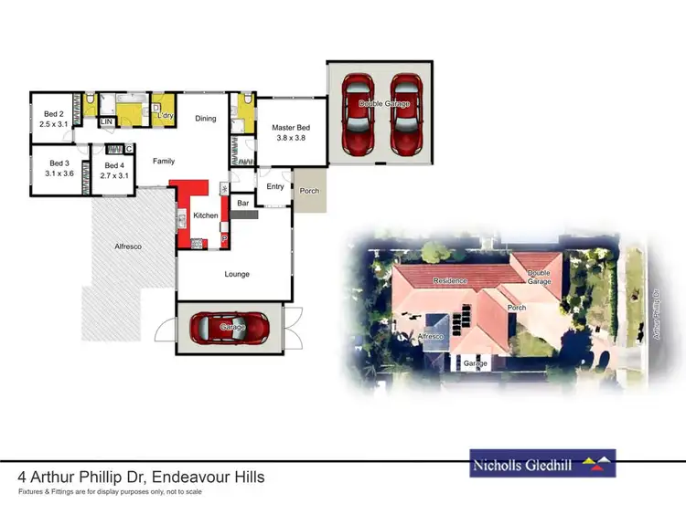 Floorplan of Homely house listing, 4 Arthur Phillip Drive, Endeavour Hills VIC 3802