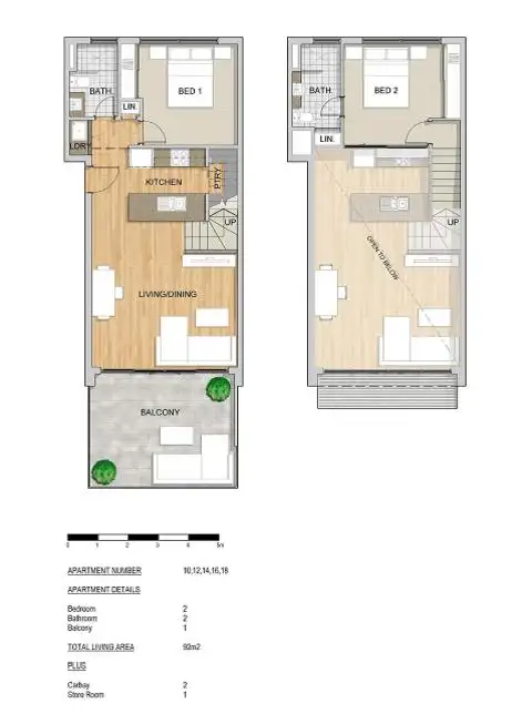 Floorplan of Homely apartment listing, 12/16 Bridges Road, Melville WA 6156