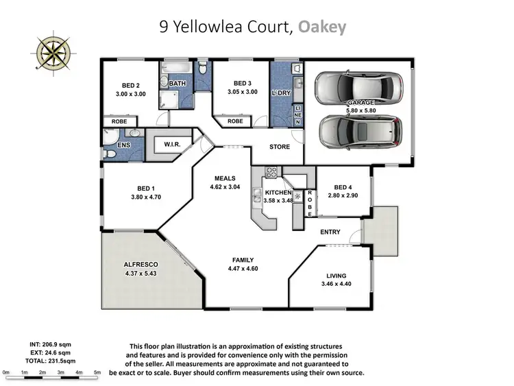 Floorplan of Homely house listing, 9 Yellowlea Court, Oakey QLD 4401