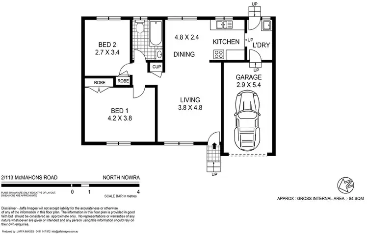 Floorplan of Homely unit listing, 2/113 McMahons Road, North Nowra NSW 2541